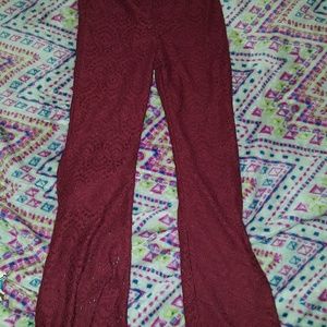 maroon kids pants